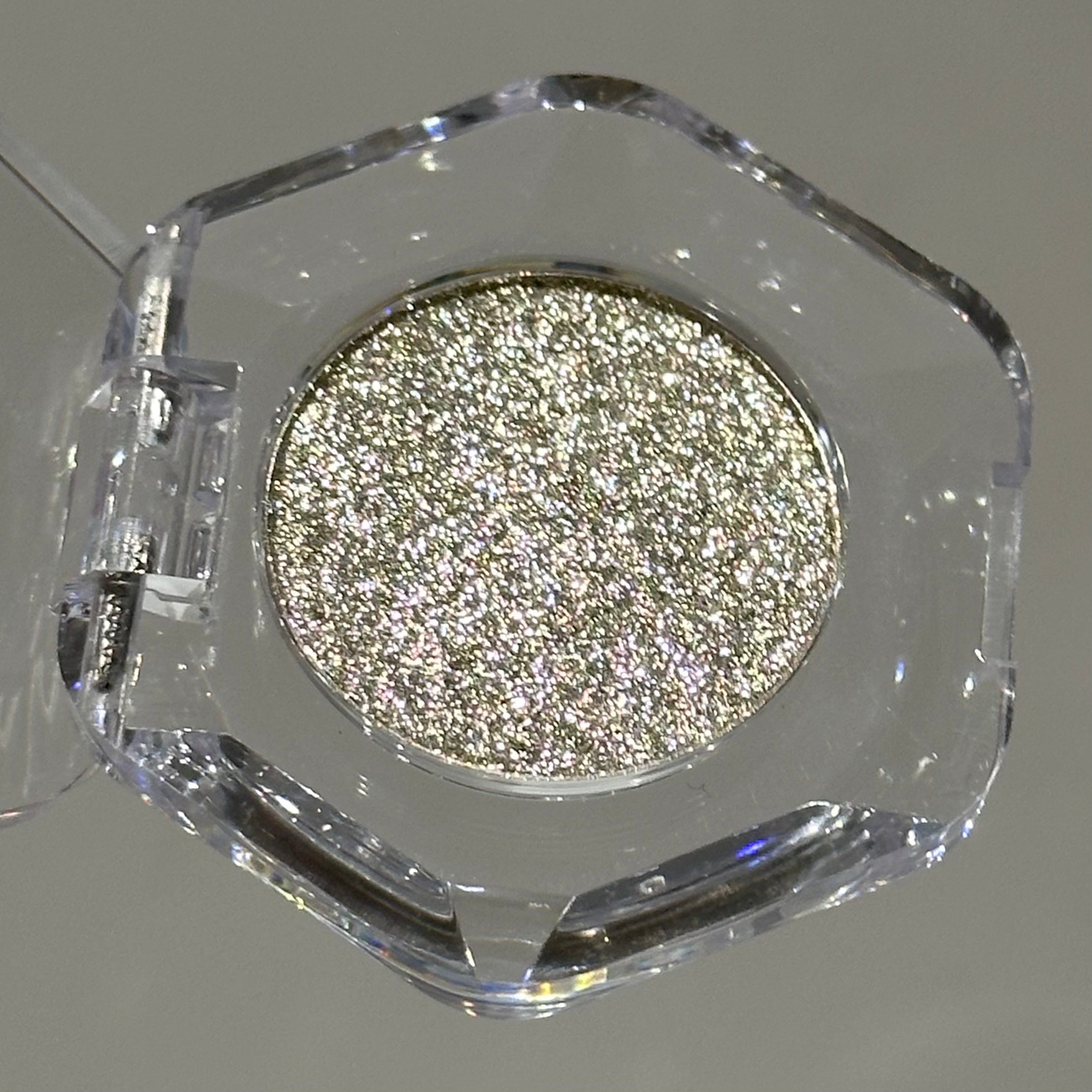 Silver glitter eyeshadow