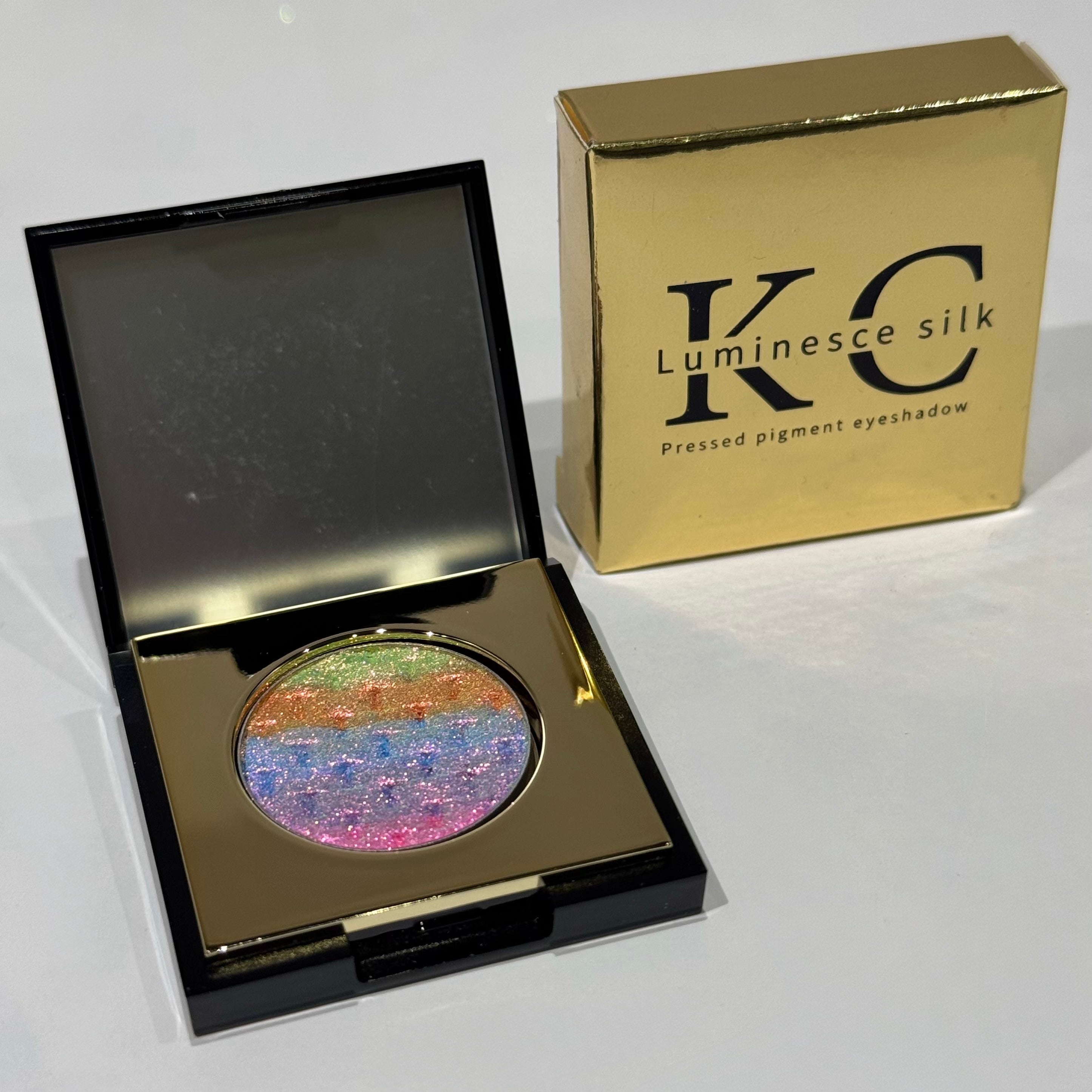 Rainbow multichrome glitter shimmer eyeshadow