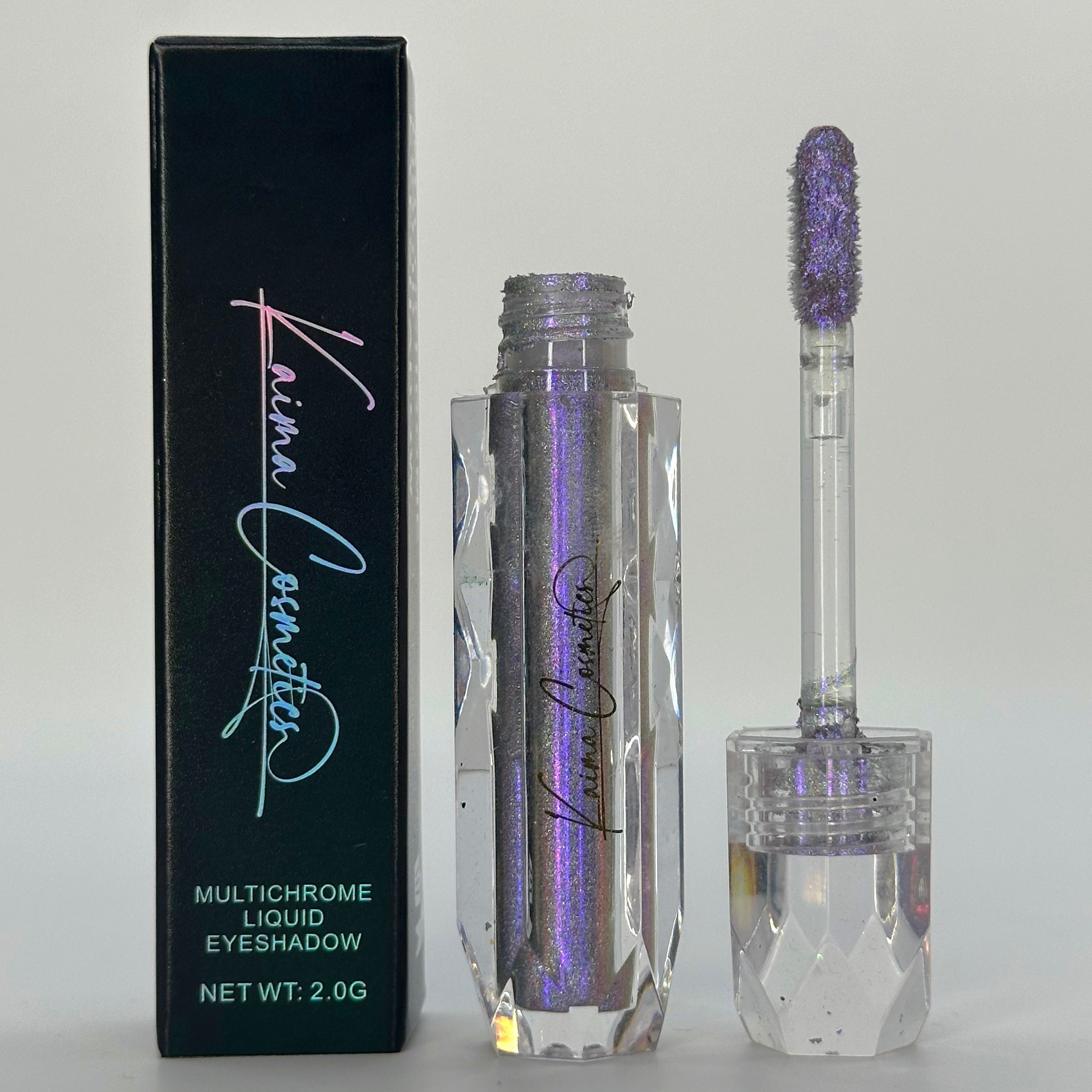 Purple duochrome liquid glitter eyeshadow