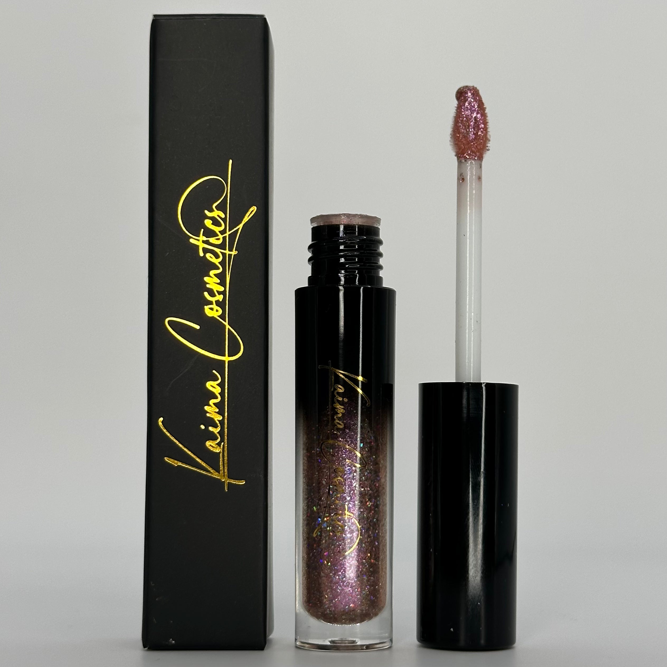 Holographic rose gold lipgloss