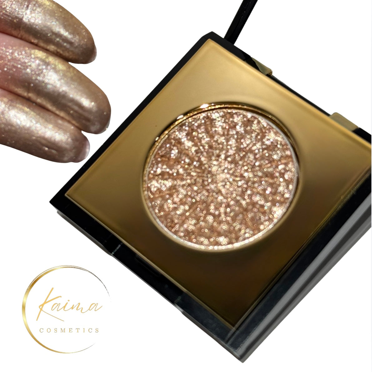 Bronze gold metallic glitter eyeshadow
