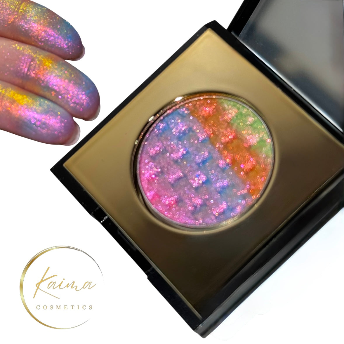 Rainbow multichrome glitter eyeshadows