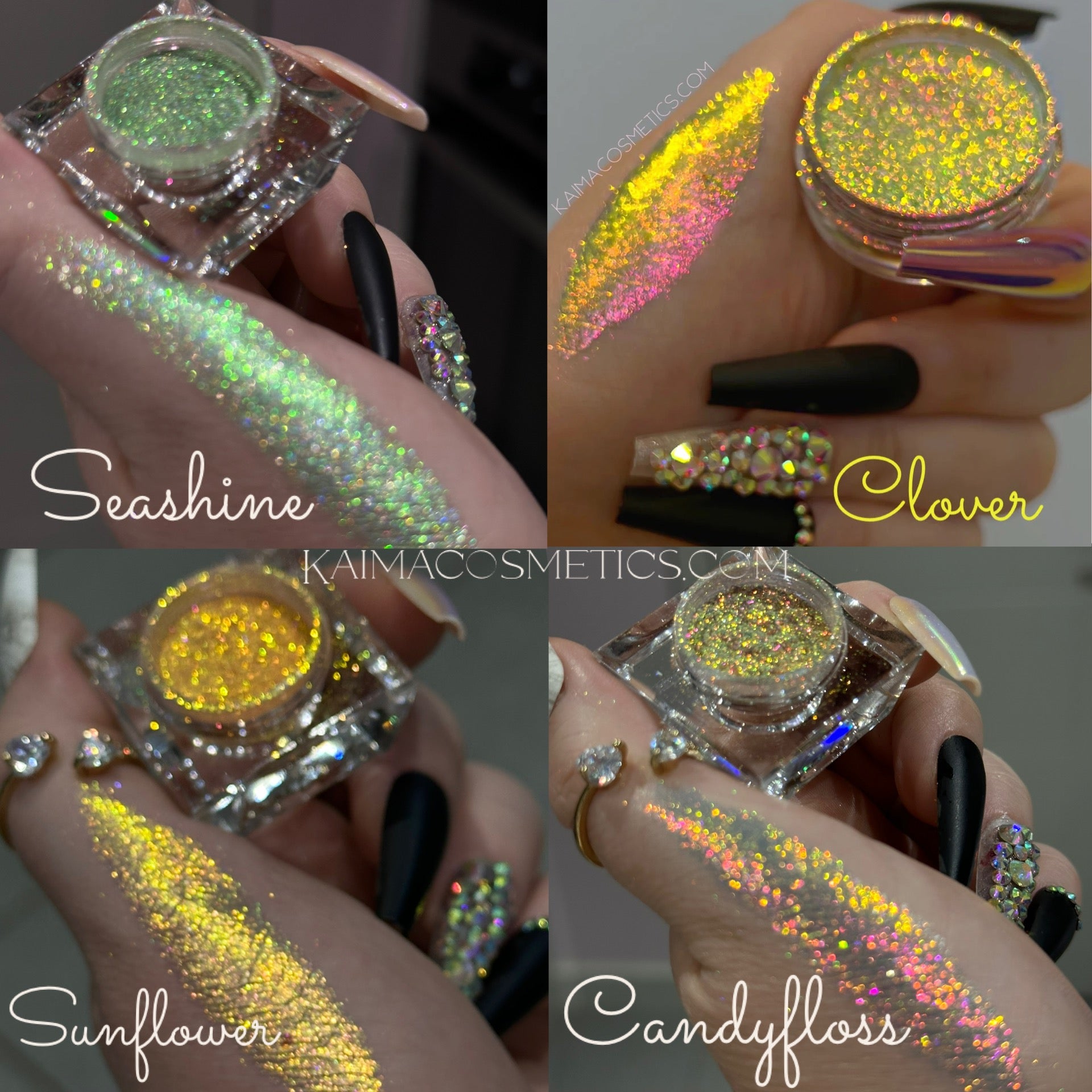 Loose Multichrome glitter eyeshadow pigments