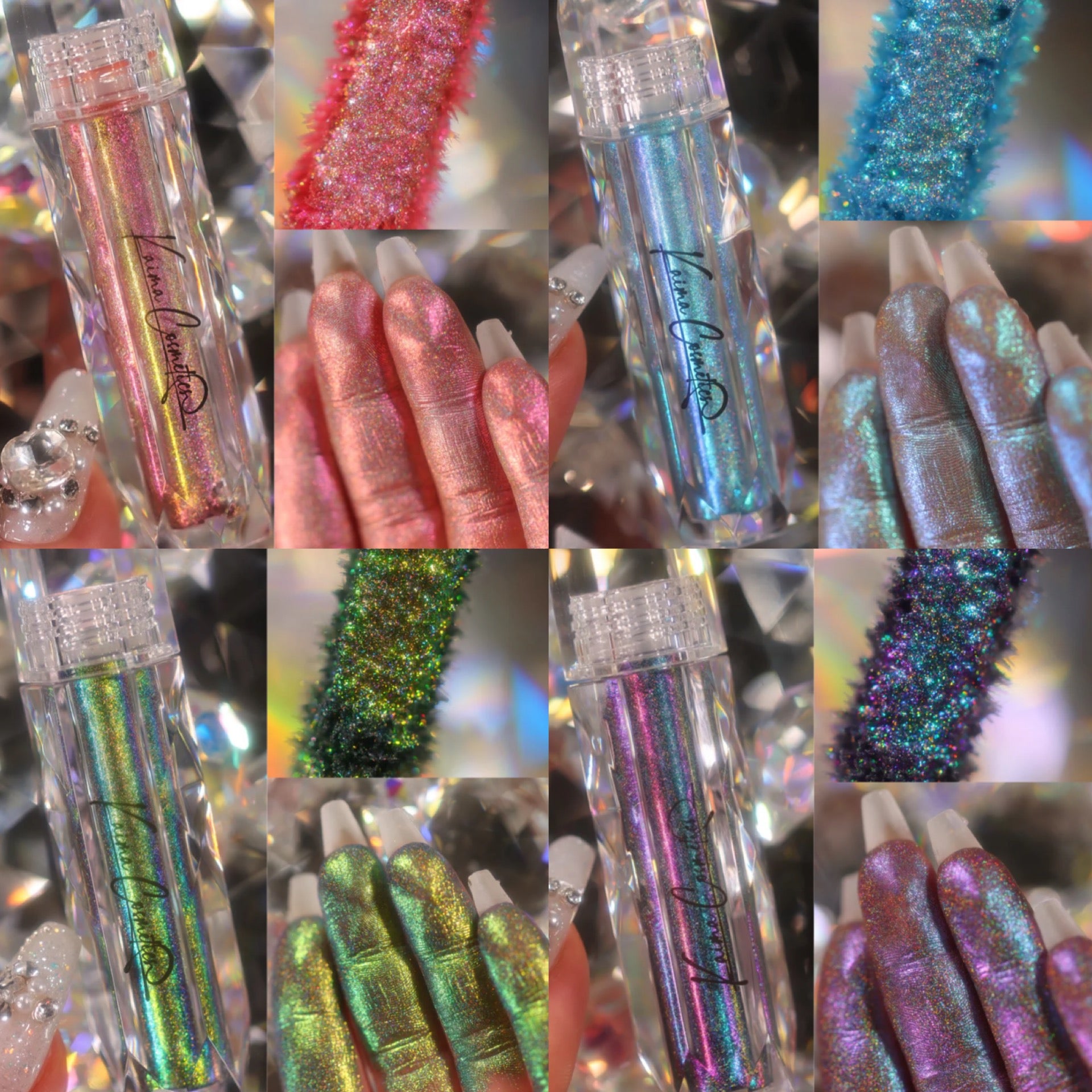 Mix & Match Any 4 liquid glitter holographic Multichrome eyeshadows