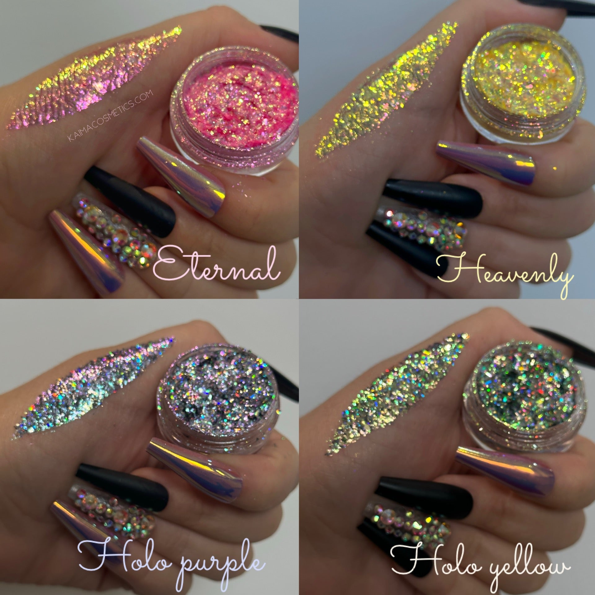 Mix & Match any 4 chameleon flakes ( Adhesive included )