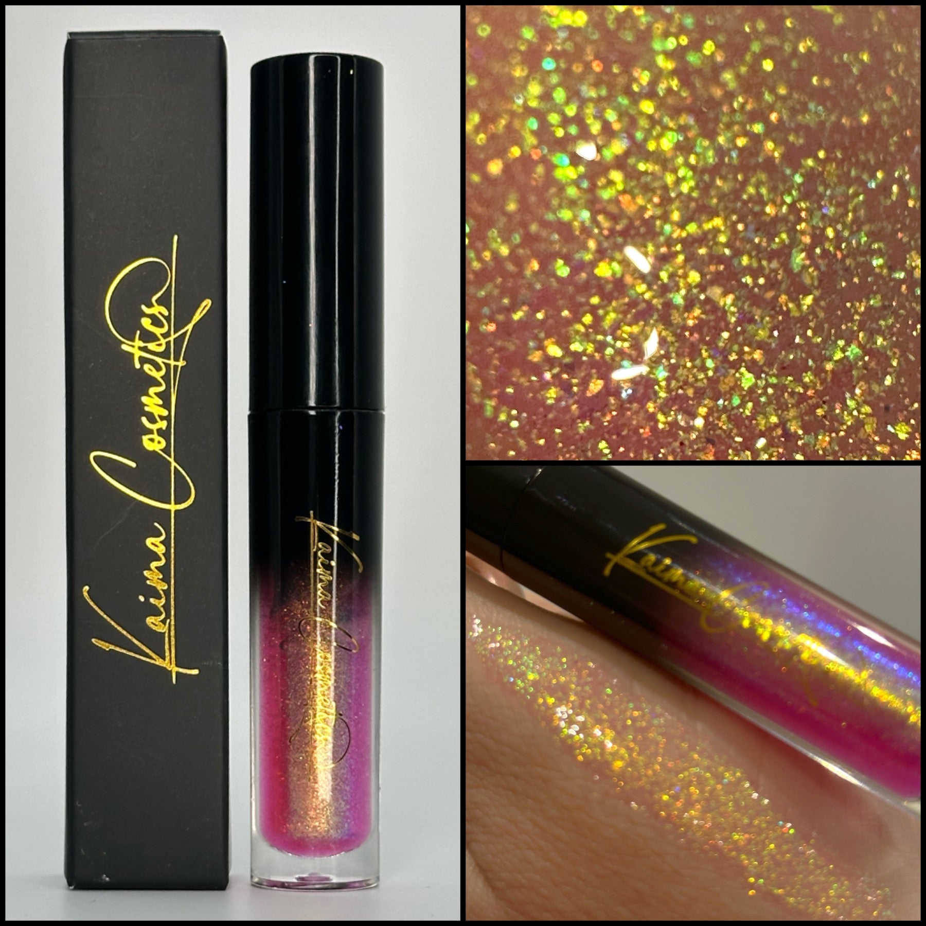 Gold glitter lipgloss