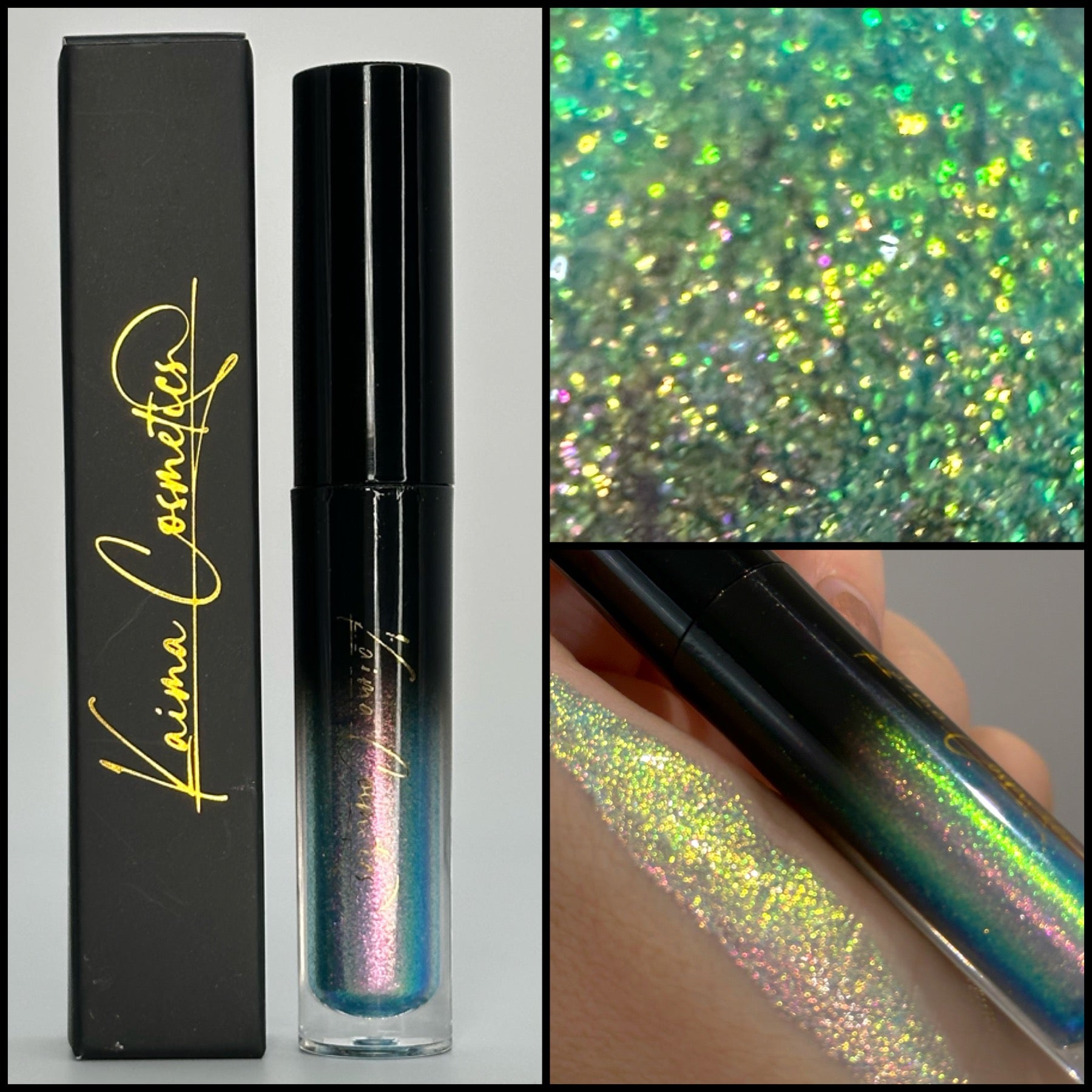 Multichrome rainbow glitter lipgloss