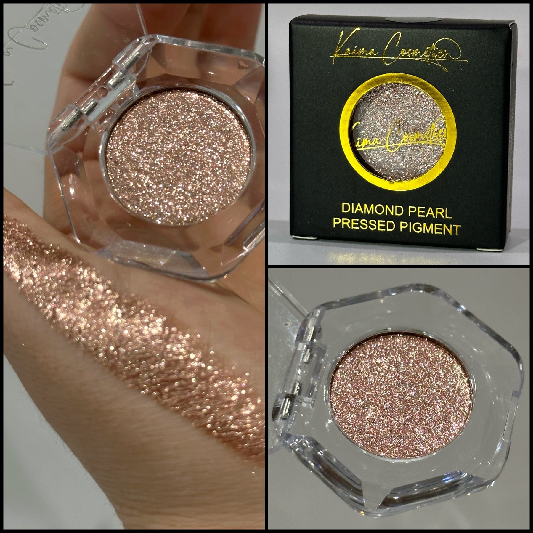 Rose gold pressed glitter eyeshadow pigment
