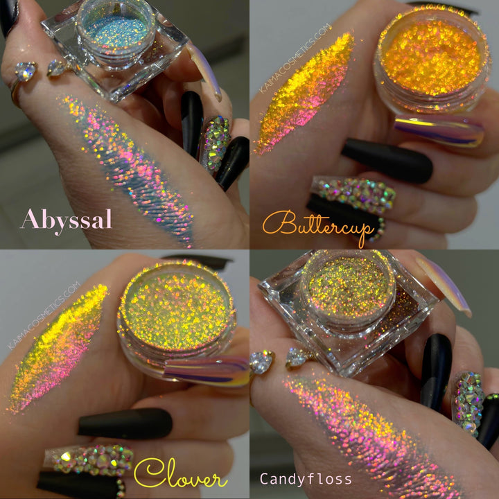 Choose any 4 glitter pigments ( Glistening pigment mix included  )