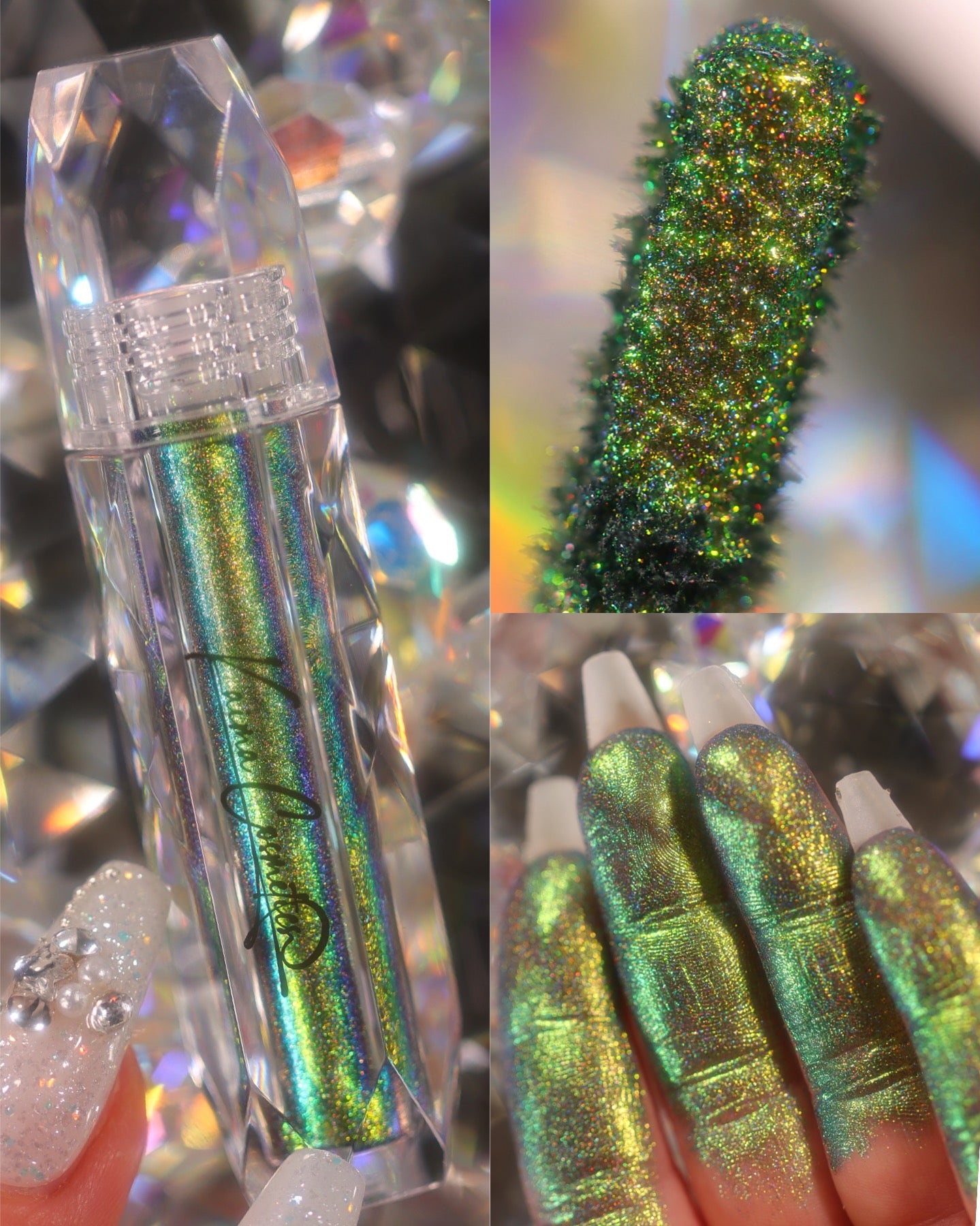 Holographic Multichrome Liquid Glitter Eyeshadow - Emerelda