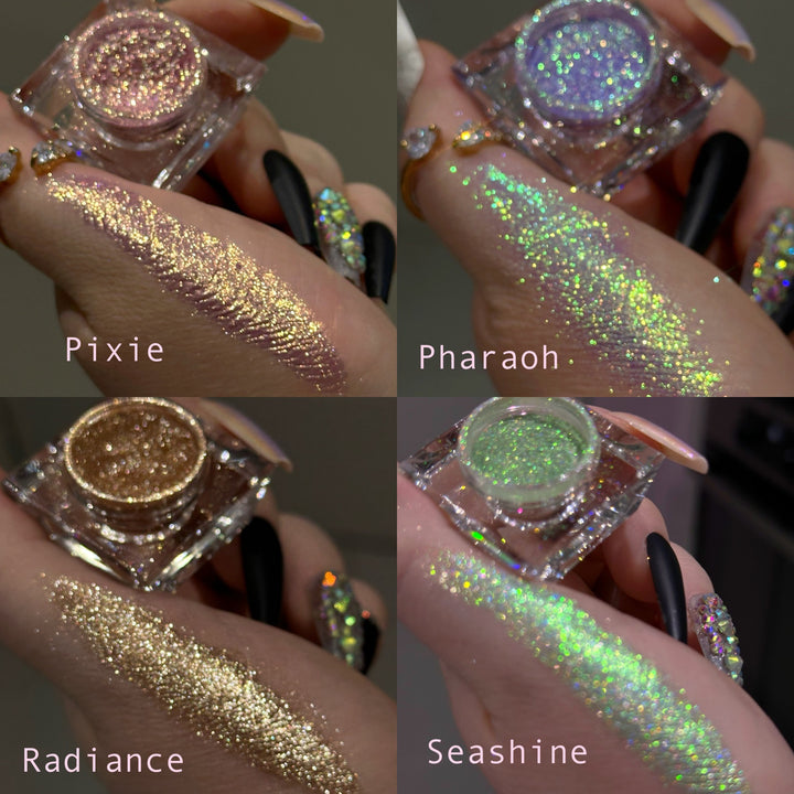 Choose any 4 glitter pigments ( Glistening pigment mix included  )