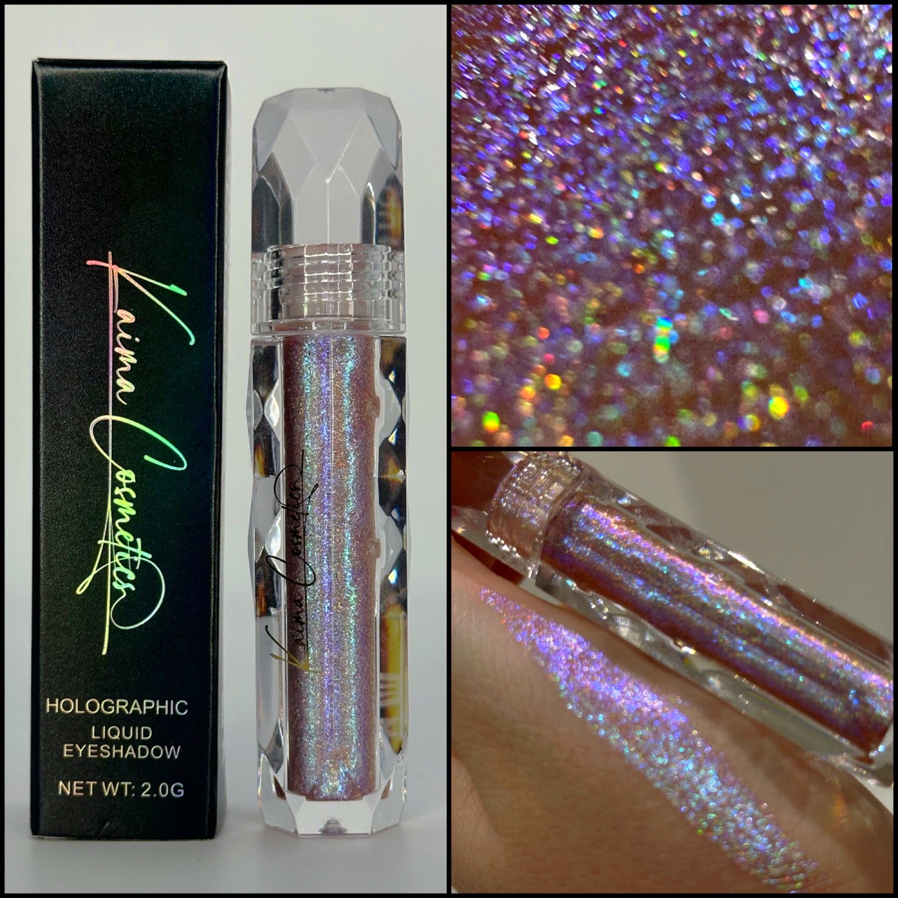 holographic multichrome liquid glitter eyeshadow