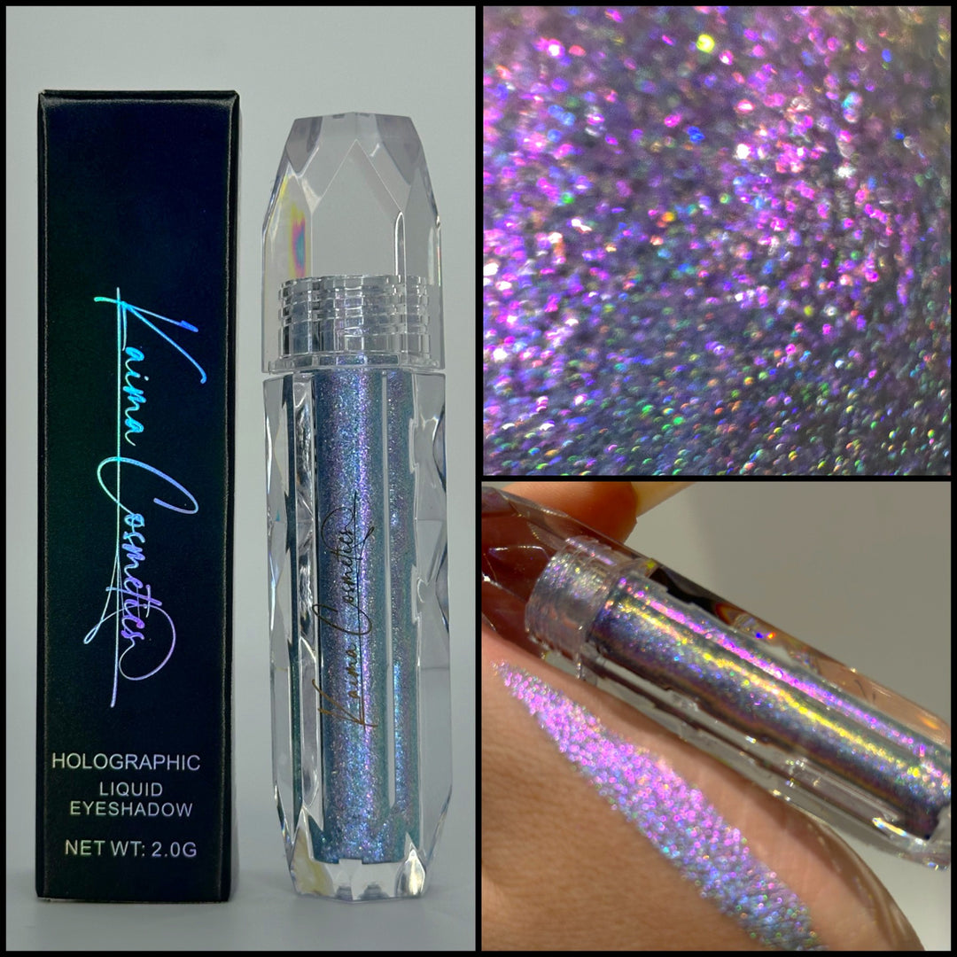 purple holographic liquid glitter eyeshadow