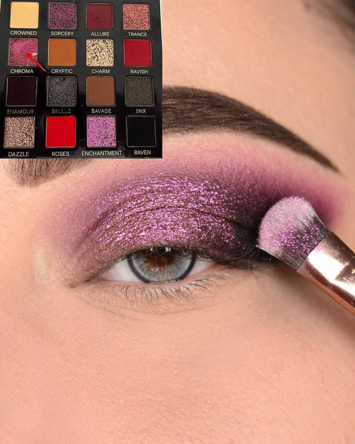 Purple glitter eyeshadow tutorial 