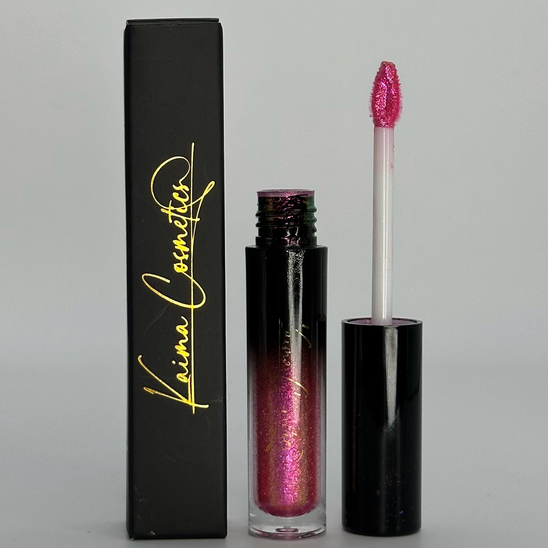 Pink gold Multichrome glitter lipgloss
