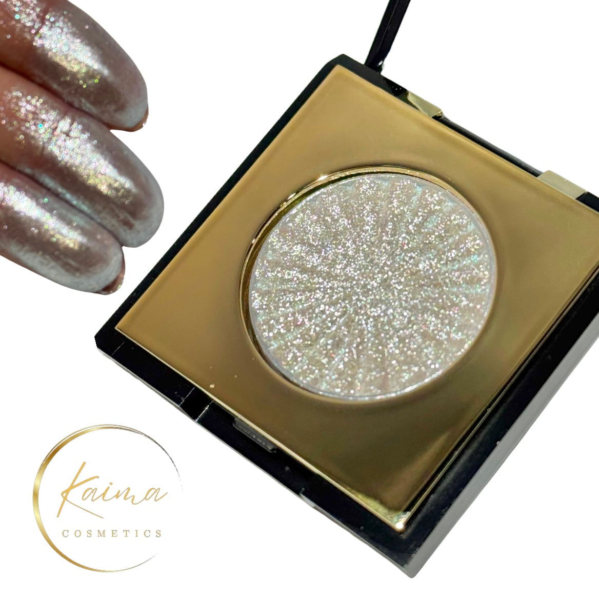 White diamond glitter highlighter eyeshadow 