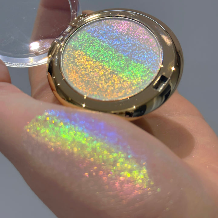 Opal rainbow eyeshadow highlighter makeup
