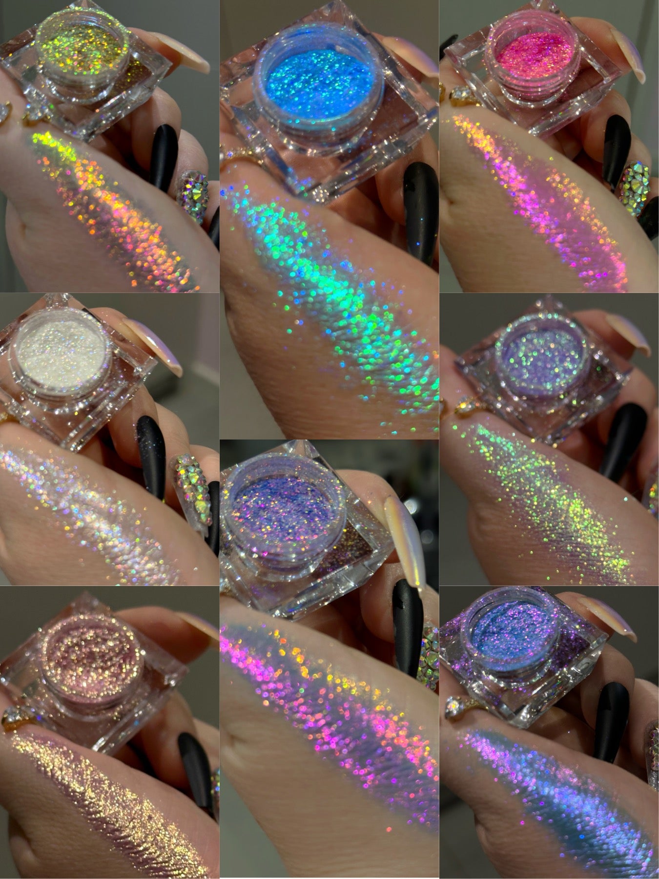 Choose any 8 glitter pigments ( Glistening pigment mix included )