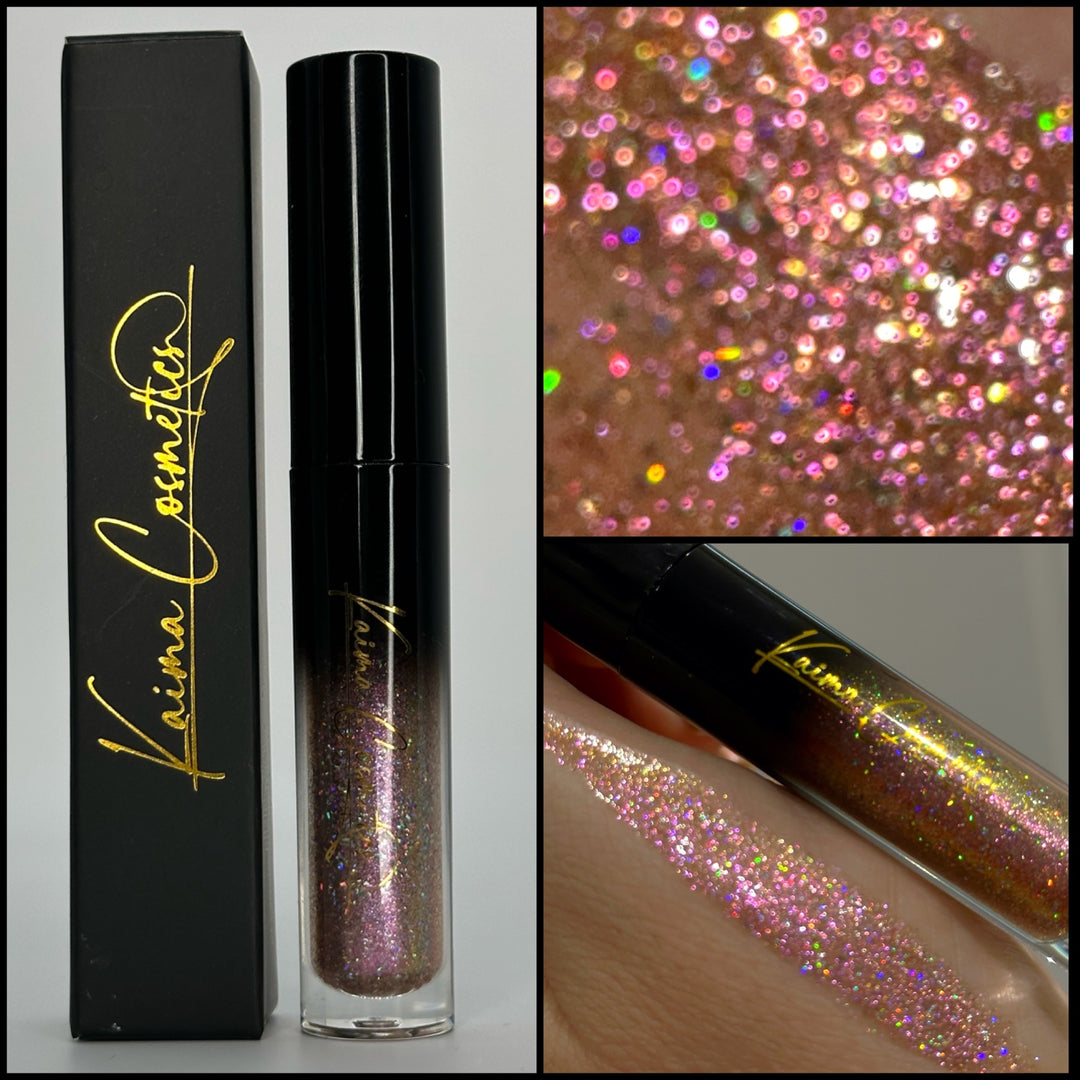 Holographic Rose gold lipgloss
