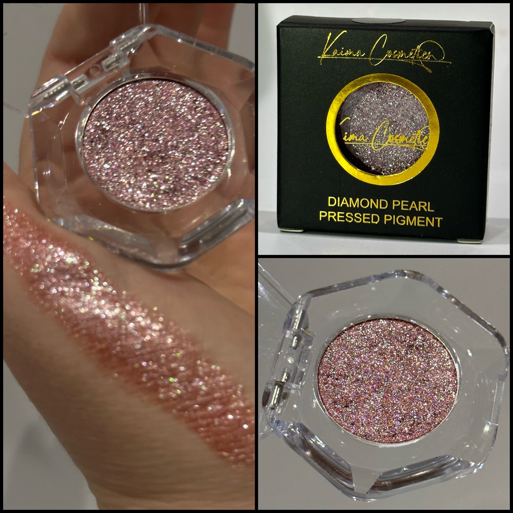 Rose gold pressed glitter eyeshadow pigment 