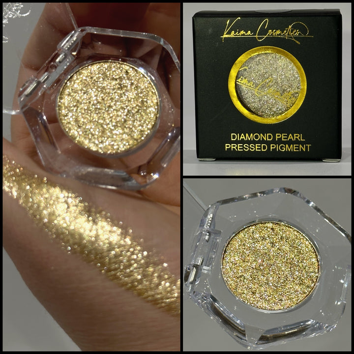 Gold pressed glitter eyeshadow pigment