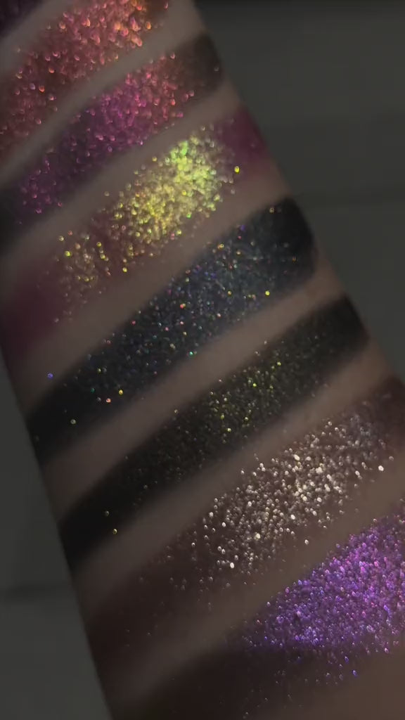 gothic multichrome eyeshadow palette swatch video