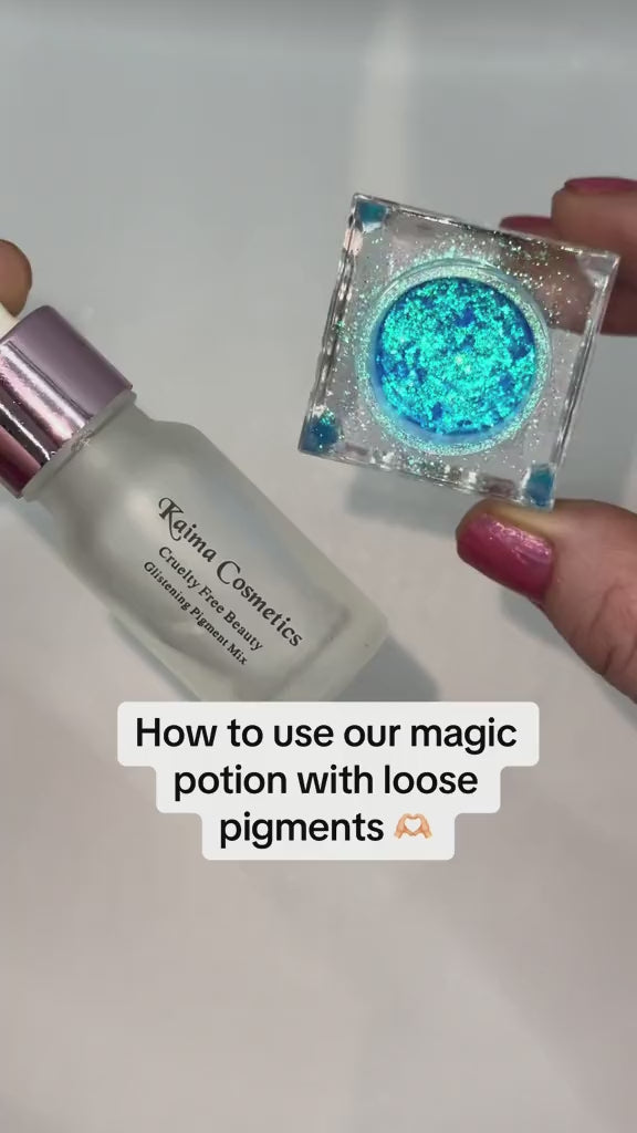 How to apply loose glitter pigment 