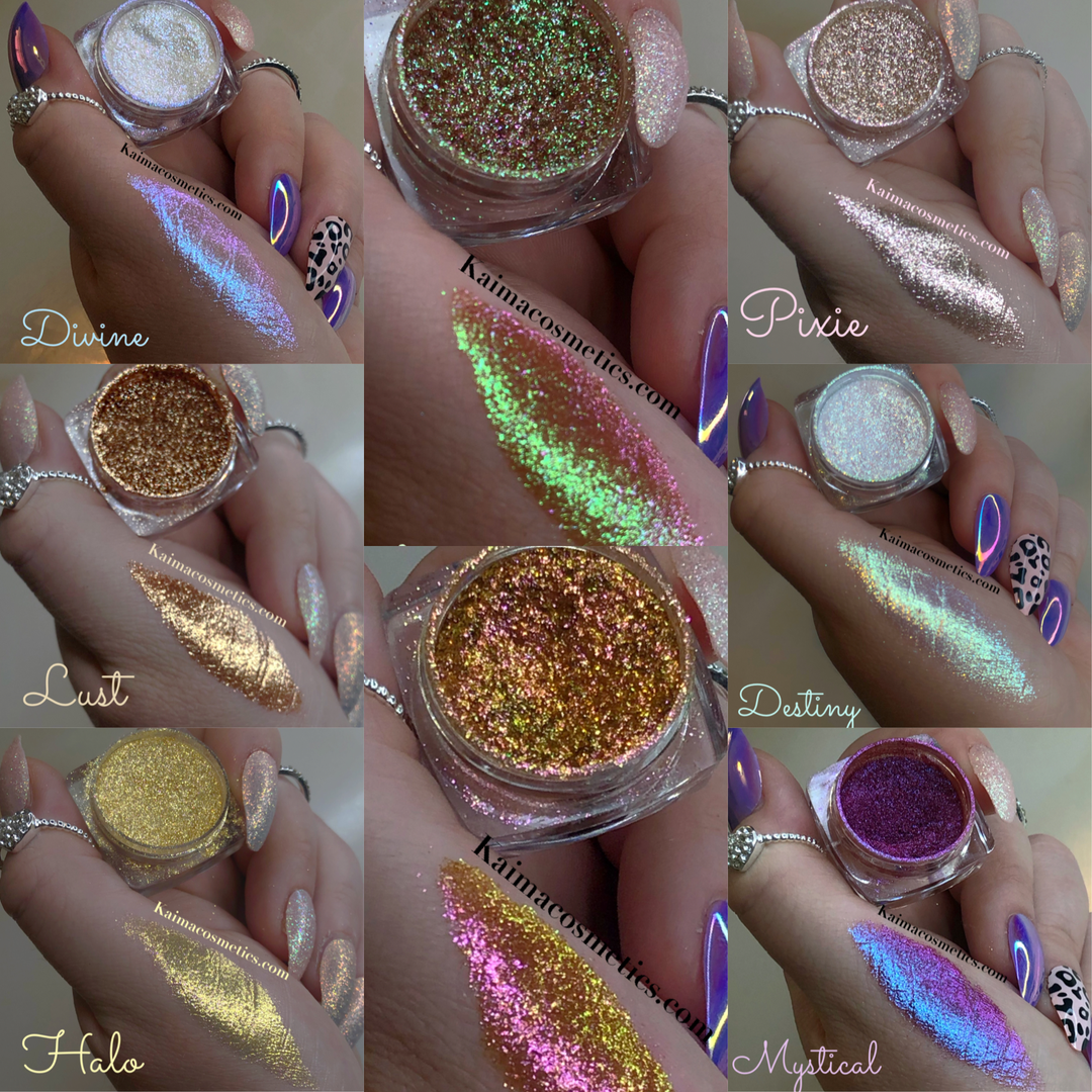 Choose any 8 glitter pigments ( Adhesive included )
